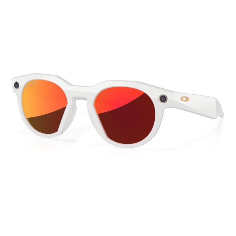 Okulary przeciwsłoneczne Oakley Meta Hstn 800204 (kolor soczewek: Prizm Ruby) ciepły szary - 1 para okularów z twardym etui.